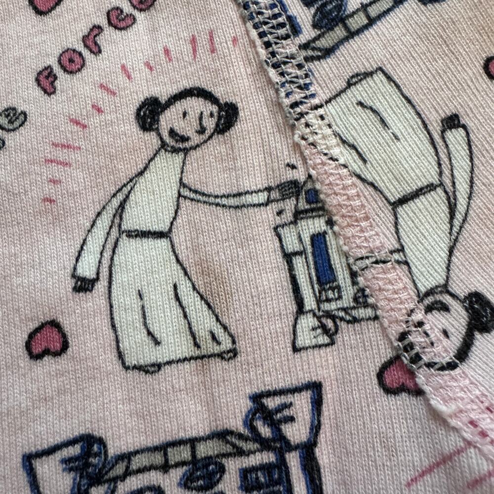 Hanna Andersson x Star Wars organic Leia & R2D2 hearts pajamas - Picture 8 of 8
